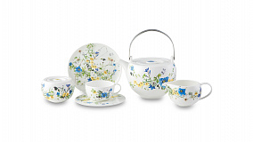 Чайный сервиз на 6 персон Rosenthal "Альпийские цветы", 21 предмет