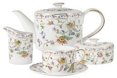 Чайный сервиз на 6 персон Флора (белая)