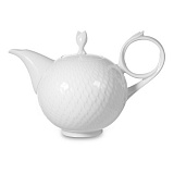 Чайник заварочный Meissen Игра волн, рельеф, белый 1,05 л